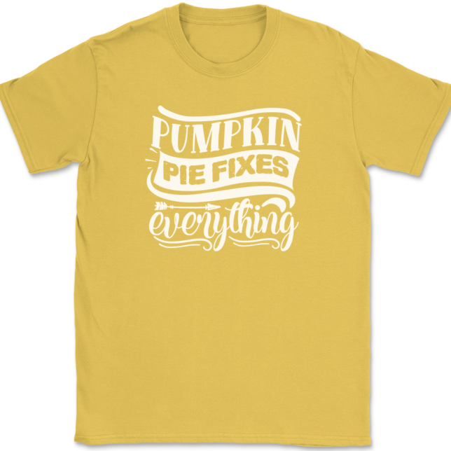 Pumpkin Pie Fixes Everything T-Shirt Mens Tee - Image 13