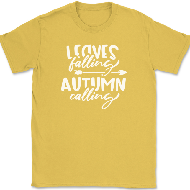 Leaves Falling Autumn Calling T-Shirt Mens Tee - Image 13