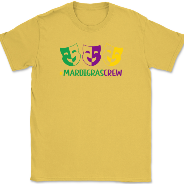 Hashtag Mardi Gras Crew T-Shirt Mens Tee - Image 13