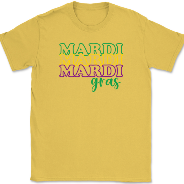 Triple Mardi Gras T-Shirt Mens Tee - Image 13