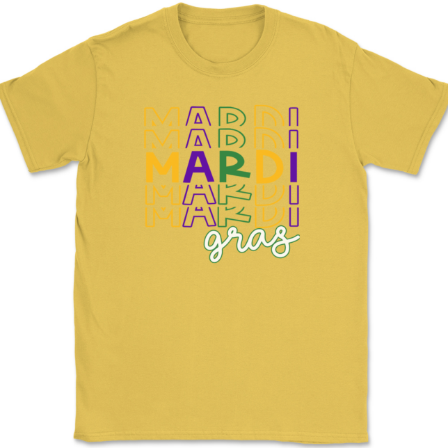 Mardi Gras Stack T-Shirt Mens Tee - Image 13