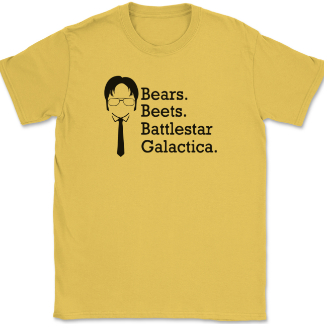 Bears Beets Battlestar Galactica T-Shirt Mens Tee - Image 13