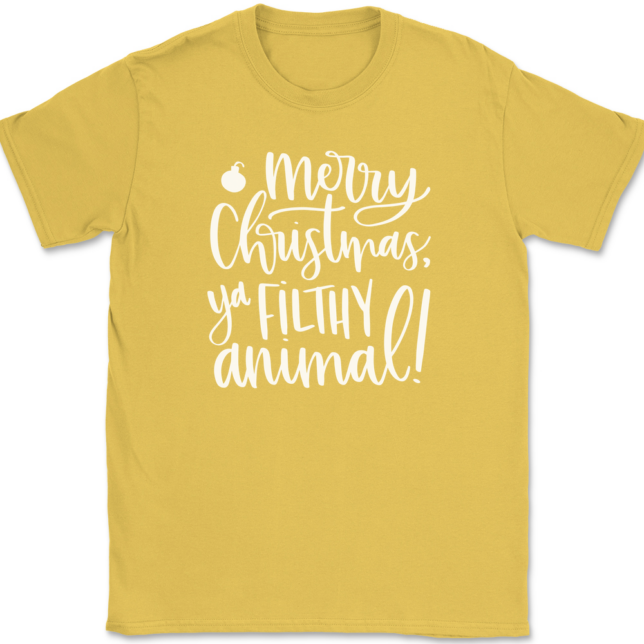 Merry Christmas Ya Filthy Animal T-Shirt Mens Tee - Image 13