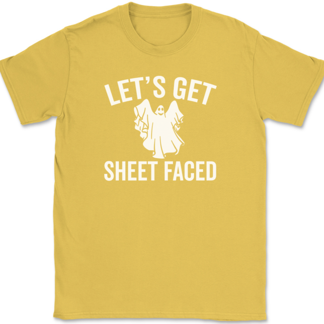 Let's Get Sheet Faced T-Shirt Mens Tee - Image 13