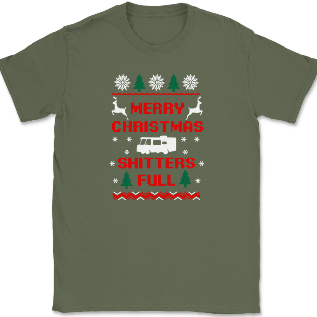 Merry Christmas Shitters Full T-Shirt Mens Tee - Image 14