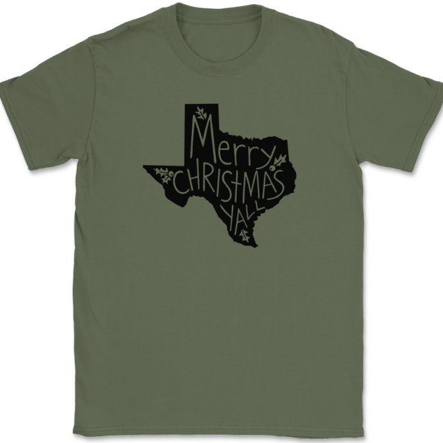 Texas Merry Christmas Yall T-Shirt Mens Tee - Image 14