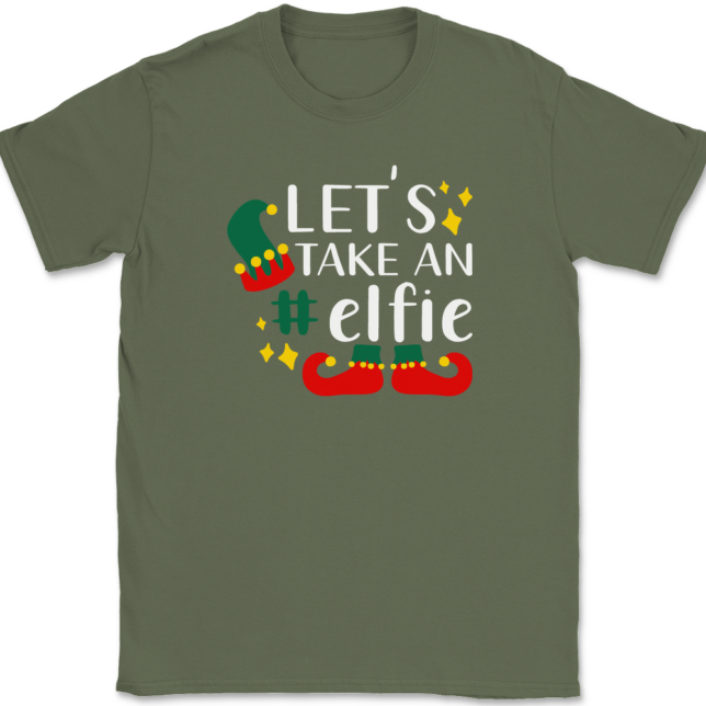 Let's Take An Elfie T-Shirt Mens Tee - Image 14