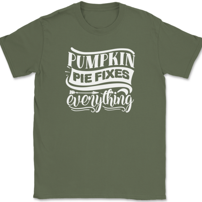 Pumpkin Pie Fixes Everything T-Shirt Mens Tee - Image 14