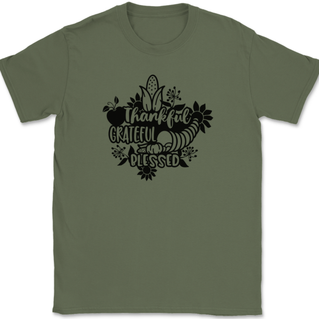 Thankful Grateful Blessed T-Shirt Mens Tee - Image 14