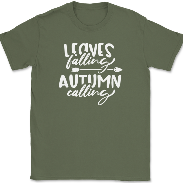 Leaves Falling Autumn Calling T-Shirt Mens Tee - Image 14