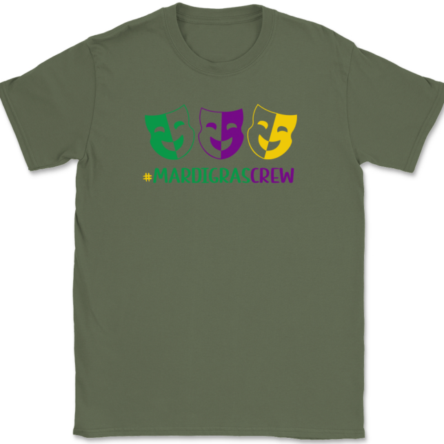 Hashtag Mardi Gras Crew T-Shirt Mens Tee - Image 14