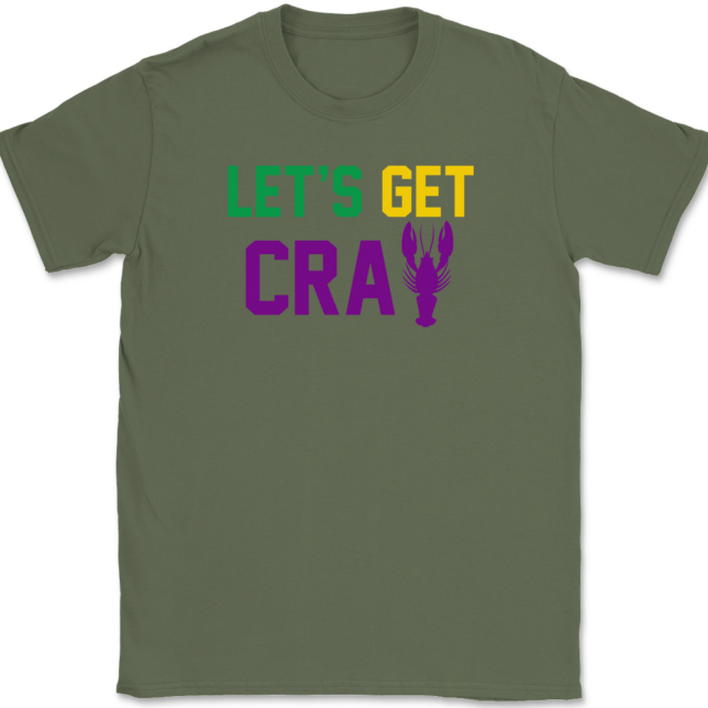 Lets Get Cray Mardi Gras T-Shirt Mens Tee - Image 14