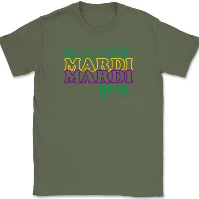 Triple Mardi Gras T-Shirt Mens Tee - Image 14