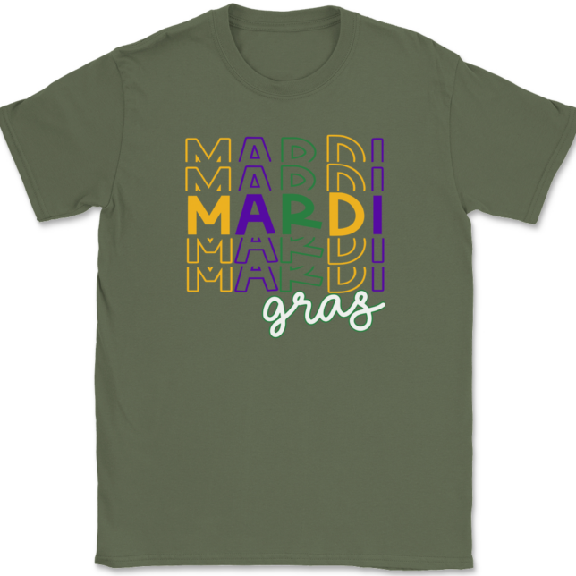 Mardi Gras Stack T-Shirt Mens Tee - Image 14