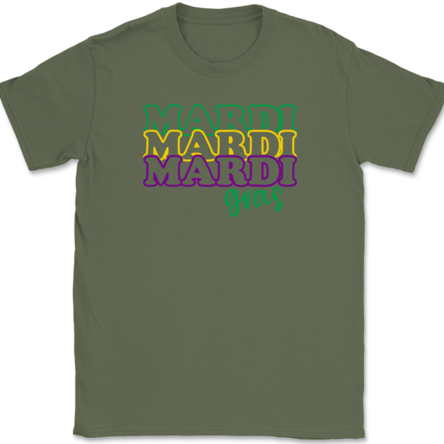 Mardi Gras Outline T-Shirt Mens Tee - Image 14