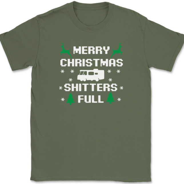 Merry Christmas Shitters Full T-Shirt Mens Tee - Image 14