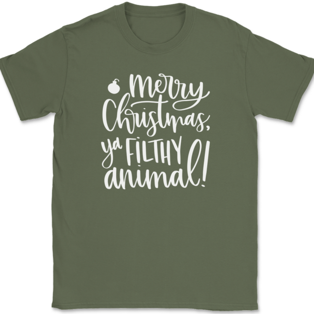 Merry Christmas Ya Filthy Animal T-Shirt Mens Tee - Image 14