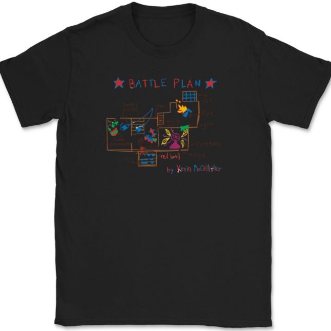 Kevin Mccallister's Battle Plan T-Shirt Mens Tee