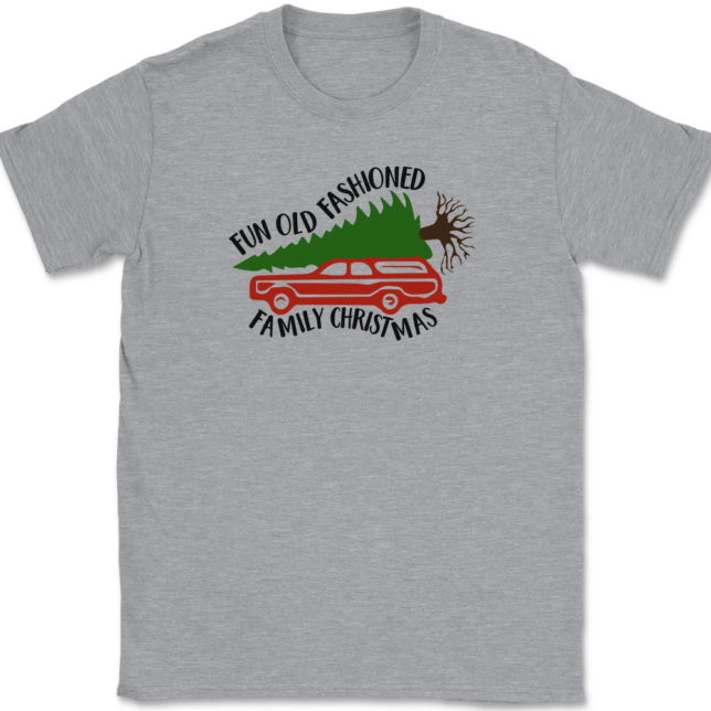 Fun Old-Fashioned Christmas T-Shirt Mens Tee - Image 2