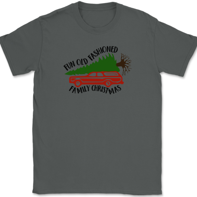 Fun Old-Fashioned Christmas T-Shirt Mens Tee - Image 3