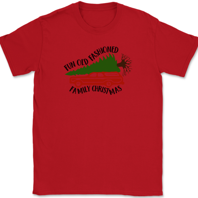 Fun Old-Fashioned Christmas T-Shirt Mens Tee - Image 4