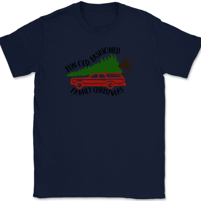 Fun Old-Fashioned Christmas T-Shirt Mens Tee - Image 6