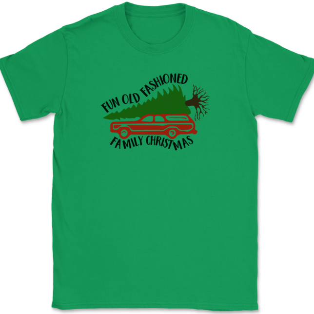 Fun Old-Fashioned Christmas T-Shirt Mens Tee - Image 7