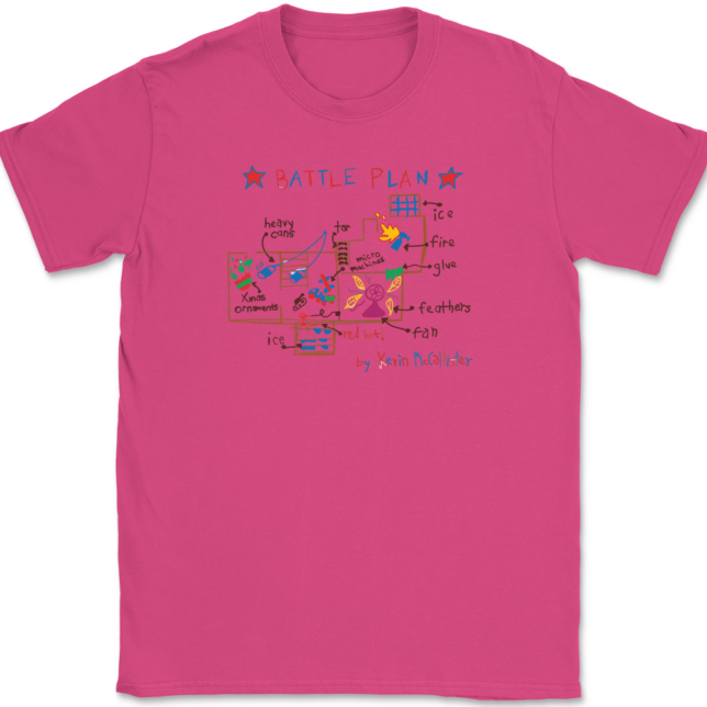 Kevin Mccallister's Battle Plan T-Shirt Mens Tee - Image 9