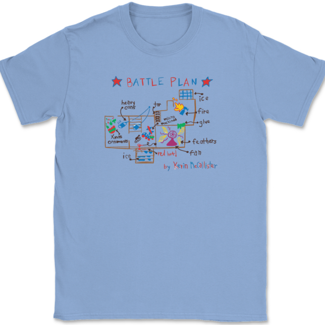 Kevin Mccallister's Battle Plan T-Shirt Mens Tee - Image 10