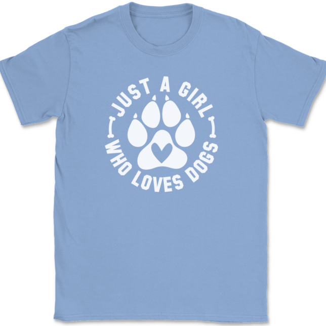 Just A Girl Who Loves Dogs T-Shirt Mens Tee - Image 10