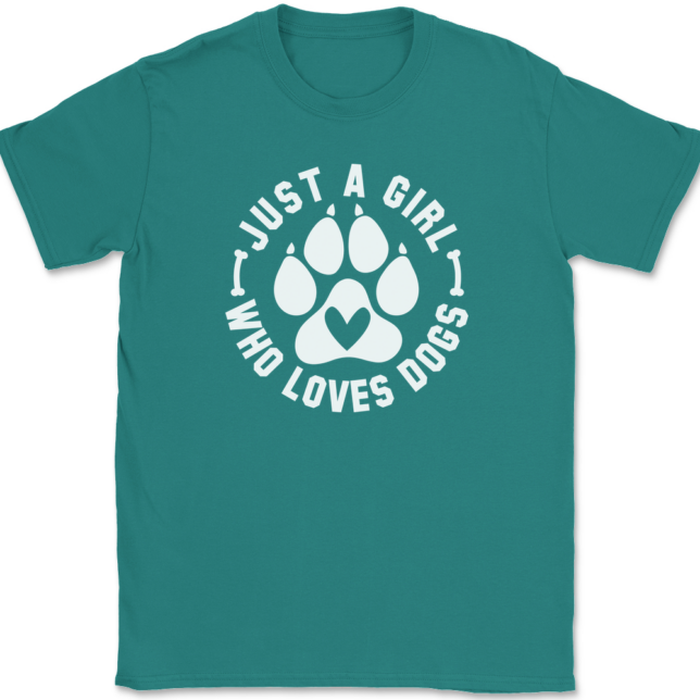 Just A Girl Who Loves Dogs T-Shirt Mens Tee - Image 11