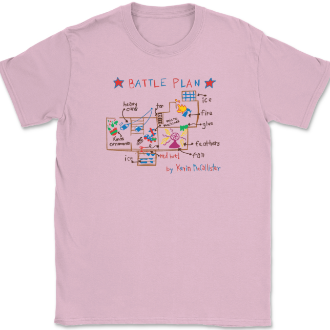 Kevin Mccallister's Battle Plan T-Shirt Mens Tee - Image 12