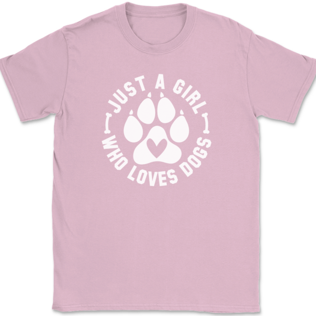 Just A Girl Who Loves Dogs T-Shirt Mens Tee - Image 12