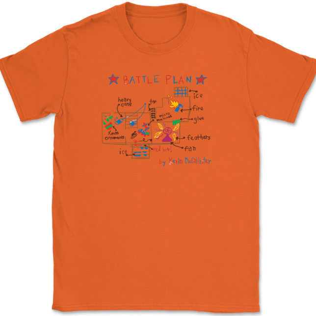 Kevin Mccallister's Battle Plan T-Shirt Mens Tee - Image 13