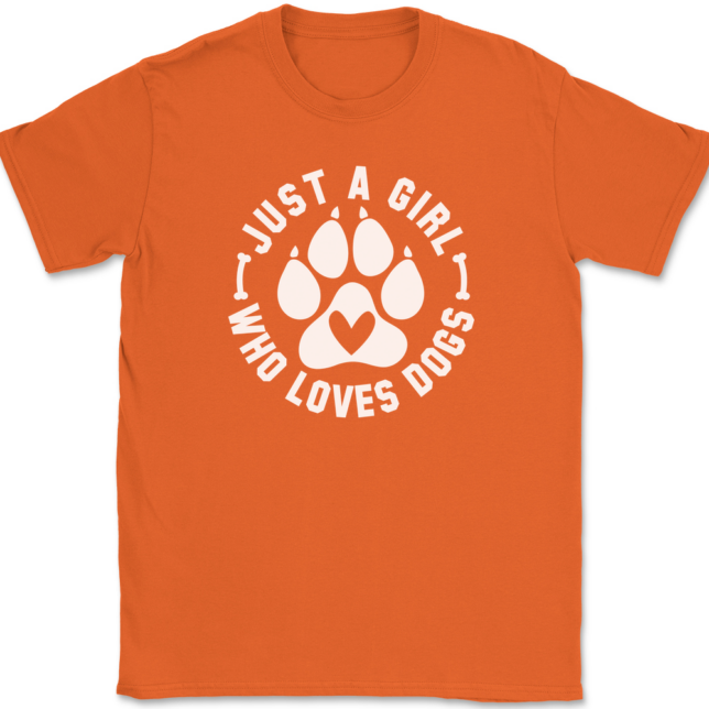 Just A Girl Who Loves Dogs T-Shirt Mens Tee - Image 13