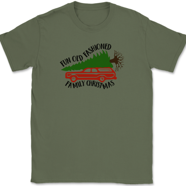 Fun Old-Fashioned Christmas T-Shirt Mens Tee - Image 15