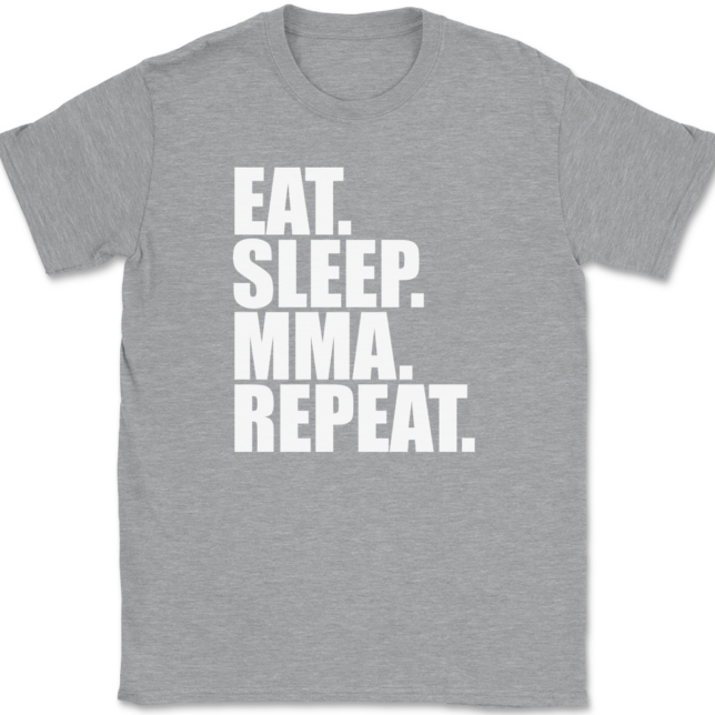 Eat Sleep MMA Repeat T-Shirt Mens Tee - Image 2