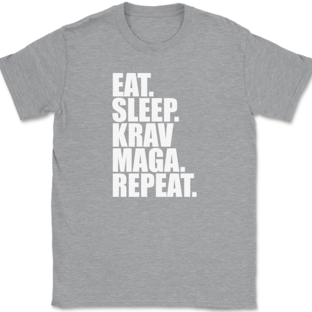 Eat Sleep Krav Maga Repeat T-Shirt Mens Tee - Image 2