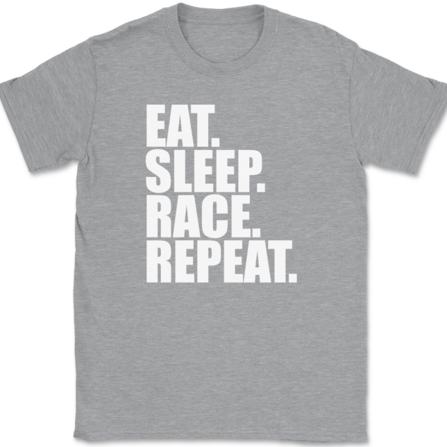 Eat Sleep Race Repeat T-Shirt Mens Tee - Image 2