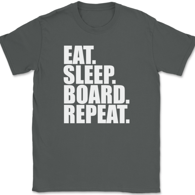 Eat Sleep Board Repeat Snowboarding T-Shirt Mens Tee - Image 3