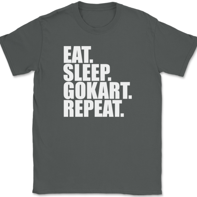 Eat Sleep Go Kart Repeat T-Shirt Mens Tee - Image 3