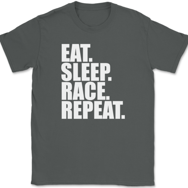 Eat Sleep Race Repeat T-Shirt Mens Tee - Image 3