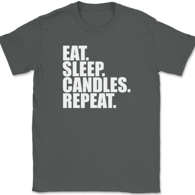 Eat Sleep Candles Repeat Candle Making T-Shirt Mens Tee - Image 3