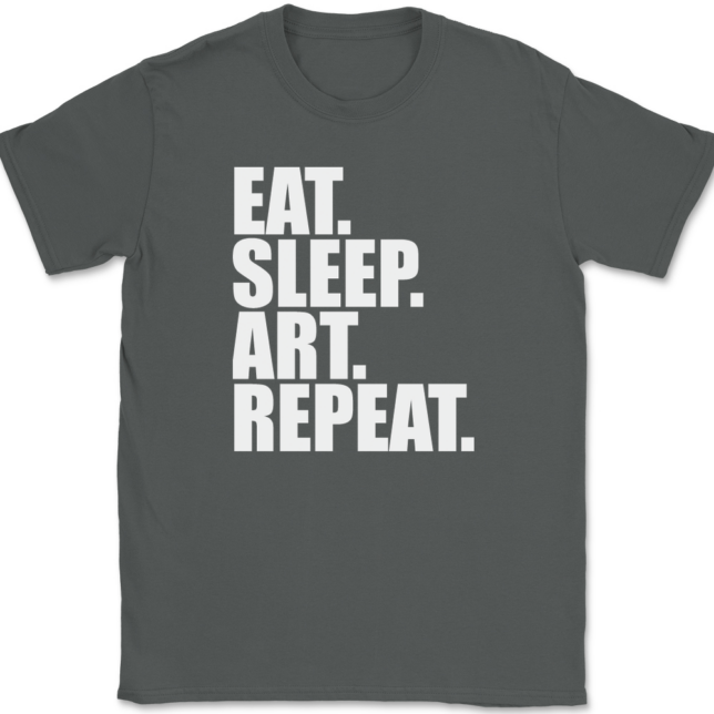 Eat Sleep Art Repeat Artist T-Shirt Mens Tee - Image 3