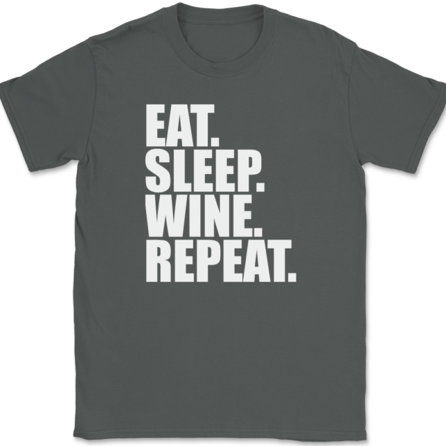 Eat Sleep Wine Repeat T-Shirt Mens Tee - Image 3