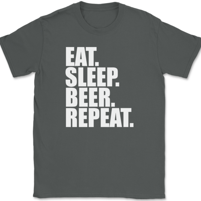 Eat Sleep Beer Repeat T-Shirt Mens Tee - Image 3