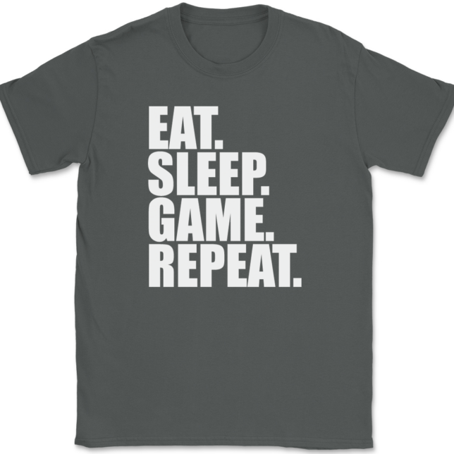 Eat Sleep Game Repeat T-Shirt Mens Tee - Image 3