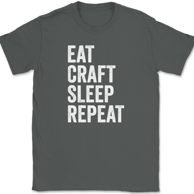 Eat Craft Sleep Repeat Crafting T-Shirt Mens Tee - Image 3