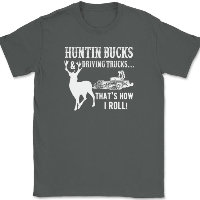 Huntin Bucks and Driving Trucks T-Shirt Mens Tee - Image 3