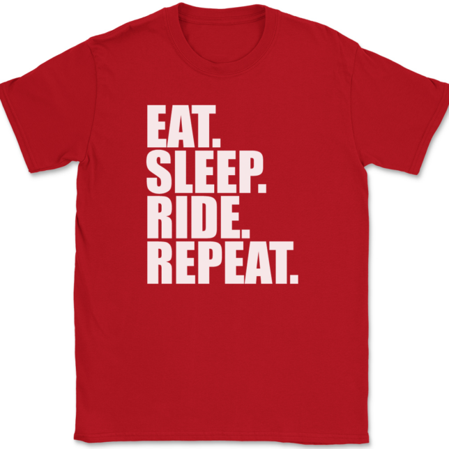 Eat Sleep Ride Repeat T-Shirt Mens Tee - Image 4